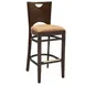 G & A 9693PS Chloe Barstool, European Beechwood Frame, Wood Back, Upholstered Padded Seat, Footrest, Mortise and Tenon Construction 1 image