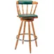 G & A 9850FP Colonial Swivel Barstool – Upholstered Seat, Spoke Back, Beechwood Frame, Plastic Glides 1 image