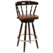 G & A 9850PS Colonial Swivel Barstool – Back Handhold, Upholstered Seat, Beechwood Frame, Non‑Marring Glides 1 image