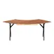 G & A BQT460SP Serpentine Banquet Folding Table, Rectangular, 30" x 84", 3/4" Thick Sealed Smooth Oak Plywood Top 1 image