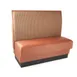 G & A CLASSIC WOOD-S-42 Single Plain Back Restaurant Booth, Upholstered Back & Seat, 42"H, Wood Frame, Sold per Foot 1 image