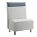 G & A CONTEMPO-3/4-42 3/4 Circle Upholstered Restaurant Booth, 42H, Solid Wood Frame, COM/Esprit Vinyl, per Foot 1 image