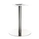G & A GR23 Stainless Steel Restaurant Table Base, 23" Spread, 3" Column, Brushed Finish, Dining Height 1 image