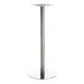 G & A GRH18 Stainless Steel Bar Height Table Base, 18" Spread, 2" Column, Brushed Finish 1 image