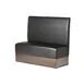 G & A QUICK SHIP BASE-D-42 Double Plain Back Booth, 48L x 42H, Upholstered Back & Seat, Black Wood Finish, Symphony Classic Vinyl 1 image