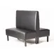 G & A QUICK SHIP LEGS-D-42 Double Booth, 48L x 42H, Upholstered Back & Seat, Dark Walnut Legs, Black Vinyl 1 image