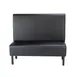 G & A QUICK SHIP LEGS-S-42 Single Plain Back Booth, 48L x 42H, Upholstered Seat & Back, Dark Walnut Legs, Black Vinyl 1 image