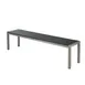 G & A STB1646 16" x 46" Synthetic Teak Outdoor Bench, Aluminum Frame, Nylon Floor Glides 1 image