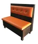 G & A VIRGIL-1/4-48 1/4 Circle Tufted Back Upholstered Restaurant Booth, 48H, Wood Frame, COM/Esprit Vinyl, Sold per Foot 1 image