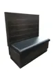 G & A WOODROW-3/4-42 3/4 Circle Bead Board Back Upholstered Corner Booth, 42H, Wood Frame, COM/Esprit Vinyl, Sold per Foot 1 image
