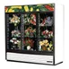 True GDM-69FC-HC-LD 78" 3 Sliding Glass Door Floral Merhandiser, w/ 6 Shelves  1 image