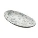 GET 15005081006 Cheforward Endure Plate, 9-1/10"L x 5-1/2"W x 1-3/5"H, Oval, Melamine, Gray 1 image