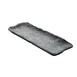 GET 15005101007 Endure Plate, 9-1/10"L x 4-3/10"W x 1"H, Oblong Melamine, Weathered Pewter Gray 1 image
