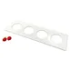 GET 1/2LIDL4-MOD-WW Tile, 20-3/16" x 6-3/16" x -3/4" Aluminum, White, Holds 4 Bottles, Dishwasher Safe 1 image