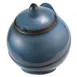 GET 2757153 Frilich Bowl With Lid, 1.6 Qt (51 Oz) Capacity, 6.7" Dia x 7.5" H, Blue China, General 1 image