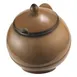GET 2757354 Frilich Round China Bowl with Lid, 3.7 Qt (8‑7/10" Dia × 10‑1/5" H), Caramel 1 image