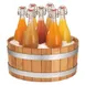 GET 2763060 Frilich Bucket, 15-3/4" Dia x 14-3/10" H, Seven 1‑Quart Bottles, Wood Frame & Liner - Set 1 image