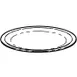 GET 2939400 Frilich® Replacement Platter, Ceramic, White, For Cold Food Display 1 image