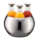 GET 3147063 Tub Set, 12-3/5" Dia. x 12-9/10" H, 3 × 1.3 Qt Tritan, Steel Lids & Tub, Hammered - Set 1 image