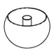 GET 3148161 Frilich Bowl With Ice Tube, Hammered Stainless Steel, Fits 5 Carafes EB802E/EB581E 1 image