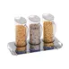 GET 3177011 Elegance Muesli Bar Trio, 18.5" W x 11.4" D x 5.5" H, 3 1.6 Qt Acrylic Containers, Lids, Base 1 image