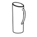 GET 3177210 Frilich Replacement Cereal Flute, 1.6 Qt (1.5 L), Clear Plastic, Fits EB549E 1 image
