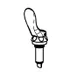 GET 3193806 Frilich® Replacement Cap, with Attached Handle, Stainless Steel 1 image