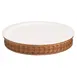 GET 3255050 Frilich Picknick Set, 16-1/10" Dia. x 2-3/4" H, China Plate, Tan Wicker Base - Set 1 image