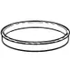 GET 3255151 Frilich® Replacement Wicker Basket Base, Plastic, Black 1 image