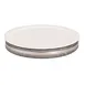 GET 3256050 Food Set, 16" Dia. x 2-4/5" H, White China Plate, Gray Soapstone Base, Steel Hoop - Set 1 image