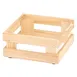 GET 3588131 Raiser Display Riser Frame, Square 9" x 9" x 4-1/10" Wood Natural Finish, Single Step 1 image