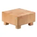 GET 3651040 Frilich Nature Butcher Block Riser, Square 8.7"W x 8.7"D x 4.7"H, Natural Beech Wood 1 image