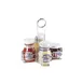 GET 4-221623 Silver Chrome 4-Compartment Tabletop Condiment Caddy, 6-1/2" x 6-1/2" x 8" 1 image