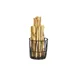 GET 4-32038 Round Iron Powder Coated Black Serving Basket, 4-1/4" Dia. x 4-1/2"H 1 image