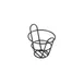 GET 4-33778 Round Bucket Basket, 4-1/2" Dia. x 3"H, Iron Powder Coated, Black 1 image