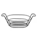 GET 4-33785 Clipper Mill Basket – Oval, 8-1/2" x 6" x 3", Iron, Powder Coated Black, Handles 1 image