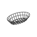 GET 4-34412 Clipper Mill Grid Basket – Oval, 9-3/4" x 6-1/4" x 2-1/4", Iron Polyethylene Coated, Black 1 image