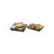 GET 4-35809 Rectangular Grid Basket, 9" x 7" x 1-1/8", Iron Polyethylene Coated, Black 1 image
