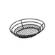 GET 4-38814 Clipper Mill Basket Oval, 11" × 8" × 2-1/4", Raised Grid Base, Iron Powder-Coated Black 1 image