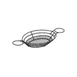 GET 4-38822 Oval Basket, 11" x 8" x 2", Iron Powder Coated Black, Raised Grid Base & 2 Cup Holders 1 image