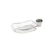 GET 4-80117 Stainless Steel Boat Basket, 9-1/2" x 5" x 2-3/4", with 1 Condiment Cup Holder 1 image