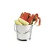 GET 4-80824 Stainless Steel Serving Pail, 3.8 Liter, 8" Dia. x 7"H, Round, with Handle 1 image