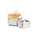 GET 4-80848 Clipper Mill Berry Basket, Square, 5" x 5" x 3"H, Stainless Steel 1 image