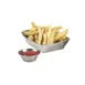 GET 4-80868 Boat Tray, 6" x 4-1/2" x 1-1/4", Stainless Steel, Heavy‑Duty Restaurant Serving Basket 1 image
