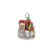GET 4-81866 Round Stainless Steel Condiment Caddy, 8-1/2" Dia. x 12" H, Silver Finish 1 image