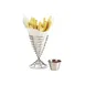 GET 4-88068 Spiral Fry Cone Basket, 4\" Dia. x 6-1/2\"H, Stainless Steel, Restaurant Food Serving 1 image