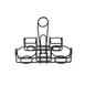 GET 4-93736 Clipper Mill Wire Caddy, 9"W x 7"D x 6"H, 4 Compartments, Black Wire Rack 1 image