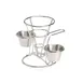 GET 4-96282 Clipper Mill Fry Cone Basket, 4-1/4" Dia. x 6" H, Stainless, 2 Cup Holders 2-3/4" Dia. 1 image
