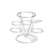GET 4-96283 Stainless Steel Fry Cone Basket, 4-1/4" Dia. x 6"H with Handle and 3 Cup Holders 1 image