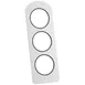 GET 6272111 Frilich Gastro Mounting Plate Aluminum 15-2/5" x 5-9/10" 3 Cutouts For Condiment Rack 1 image